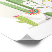 Poster Baby shower Fiesta Llama Fingerprint (Coin)