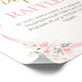 Poster Baby shower fille avec arc (Coin)