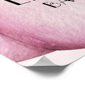 Poster Baby shower fille Citrouille rose Bienvenue (Coin)