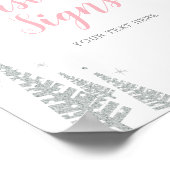 Poster Baby shower fille d'hiver, Anniversaire fête perso (Coin)