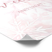 Poster Baby shower Fille Pink Snowflake Sweets et des fri (Coin)