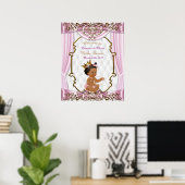Poster Baby shower fille, Princesse, rose, 16x20 (Bureau à domicile)