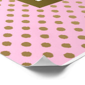 Poster Baby shower fille, rose blanc, élégant,32x41,6 300 (Coin)