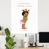 Poster Baby shower fille, rose blanc, élégant,32x41,6 300 (Bureau à domicile)