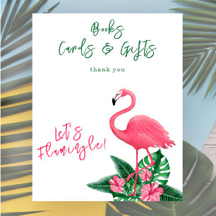 Poster baby shower flamingo Cartes et cadeaux