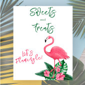 Poster Baby shower flamingo tropical Douceurs et friandis