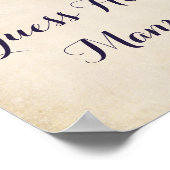 Poster Baby shower Fleur Devinez Combien De Jeu Signe (Coin)