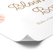 Poster Baby Shower Fleur Sauvage Bar de Fleurs (Coin)