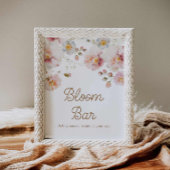 Poster Baby Shower Fleur Sauvage Bar de Fleurs