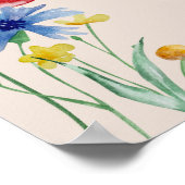 Poster Baby shower Fleur sauvage de Diapeurs de nuit (Coin)