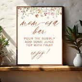 Poster Baby shower fleur sauvage Maman-Osa Bar