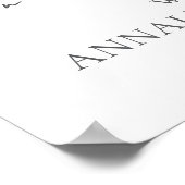 Poster Baby shower Fleur sauvage papillon (Coin)