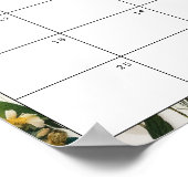 Poster Baby shower Fleur sauvage pressé devine la date d' (Coin)