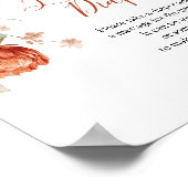 Poster Baby shower Fleur sauvage rustique Diapositives ta (Coin)