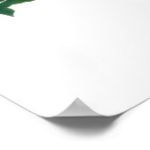 Poster baby shower fleuri de cerf mignon signe de bienven (Coin)