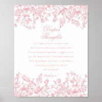 Baby Shower Fleurs de Chinoiserie Rose Pensées Lan