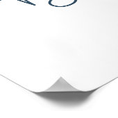 Poster Baby shower floral bleu Boy Panneau de bienvenue (Coin)