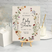 Poster Baby shower Floral Boho