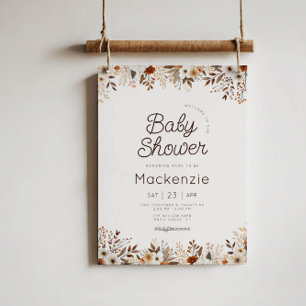 Poster Baby shower Floral de Chute Cottagecore
