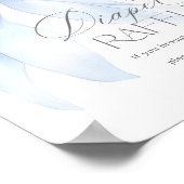 Poster Baby shower floral de la chaudière bleue (Coin)