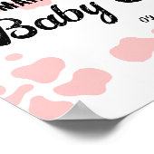 Poster Baby shower Floral de la Vache Sainte (Coin)