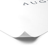 Poster Baby shower Floral de miété Bienvenue (Coin)