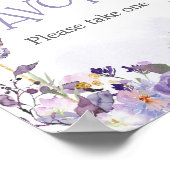 Poster Baby shower floral enchanté Faveurs (Coin)