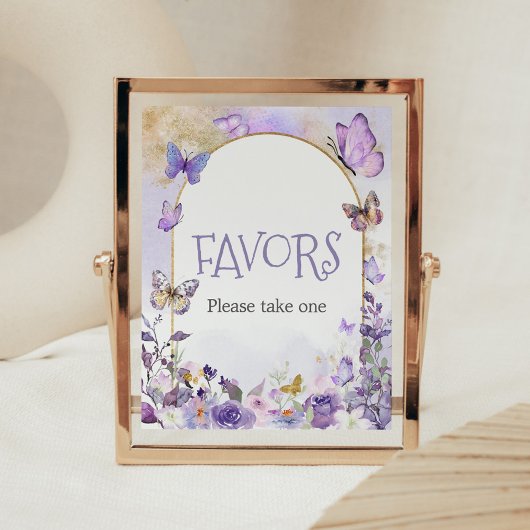 Poster Baby shower floral enchanté Faveurs