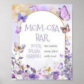 Poster Baby shower floral enchanté Maman Osa Bar (Devant)
