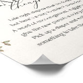 Poster baby shower floral rose pâle enseigne (Coin)