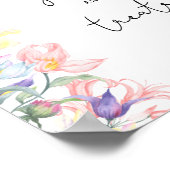 Poster Baby shower floral sucreries et friandises (Coin)