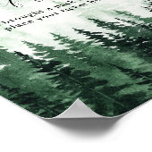 Poster Baby shower forestier bruyant à roulettes (Coin)