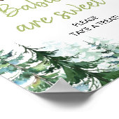 Poster Baby shower forestier Les bébés sont doux (Coin)