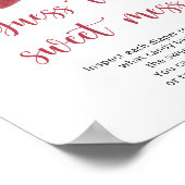 Poster Baby shower fraise - devinez le désordre (Coin)