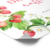 Poster Baby shower fraise Raffin (Coin)