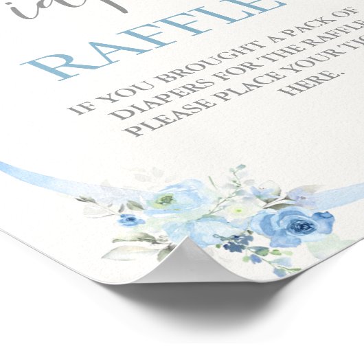 Poster Baby shower Garçon avec arc (Coin)