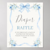 Poster Baby shower Garçon avec arc (Devant)