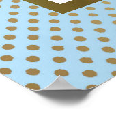 Poster Baby shower Garçon, bleu blanc, élégant, 32x41 300 (Coin)