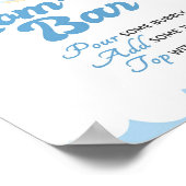 Poster Baby shower Garçon Blue Elephant Momosa Bar Sign (Coin)