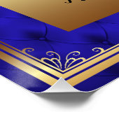 Poster Baby shower garçon, prince bébé garçon, ble (Coin)