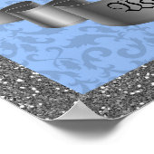 Poster Baby shower garçon, Prince garçon, bleu, 16 (Coin)