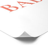 Poster Baby shower Giraffe & Baby shower de couronne fleu (Coin)