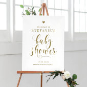 Poster Baby shower Gold Bold Script
