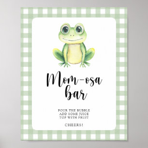 Poster Baby-shower grenouille - Bar Momosa