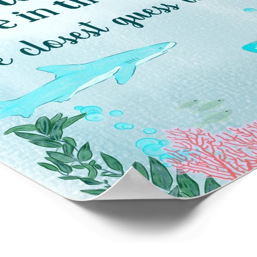 Poster Baby shower Gummy Shark Jeu (Coin)