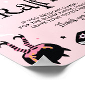 Poster Baby shower Halloween rose Raffin de couche (Coin)