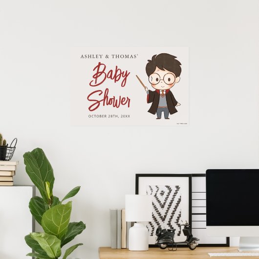 Poster Baby shower Harry Potter simple (Bureau à domicile)