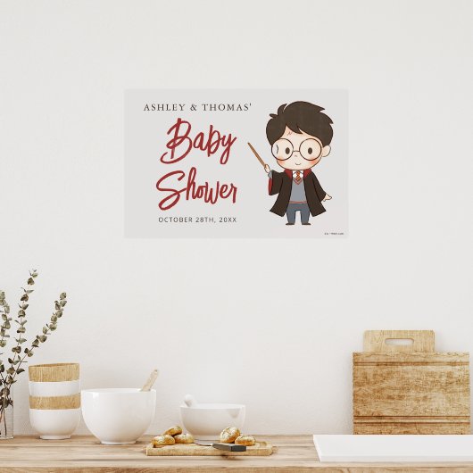 Poster Baby shower Harry Potter simple (Cuisine)