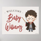 Poster Baby shower Harry Potter simple (Devant)
