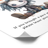 Poster Baby shower Haunted Village Déchets Raffle (Coin)